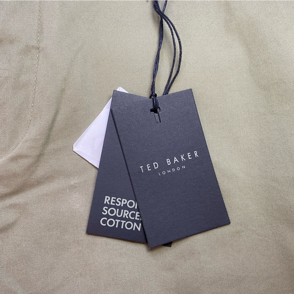 Ted Baker London Ashfrd Chino Shorts Sz 36 Pale Green Preppy Golf - Picture 3 of 9